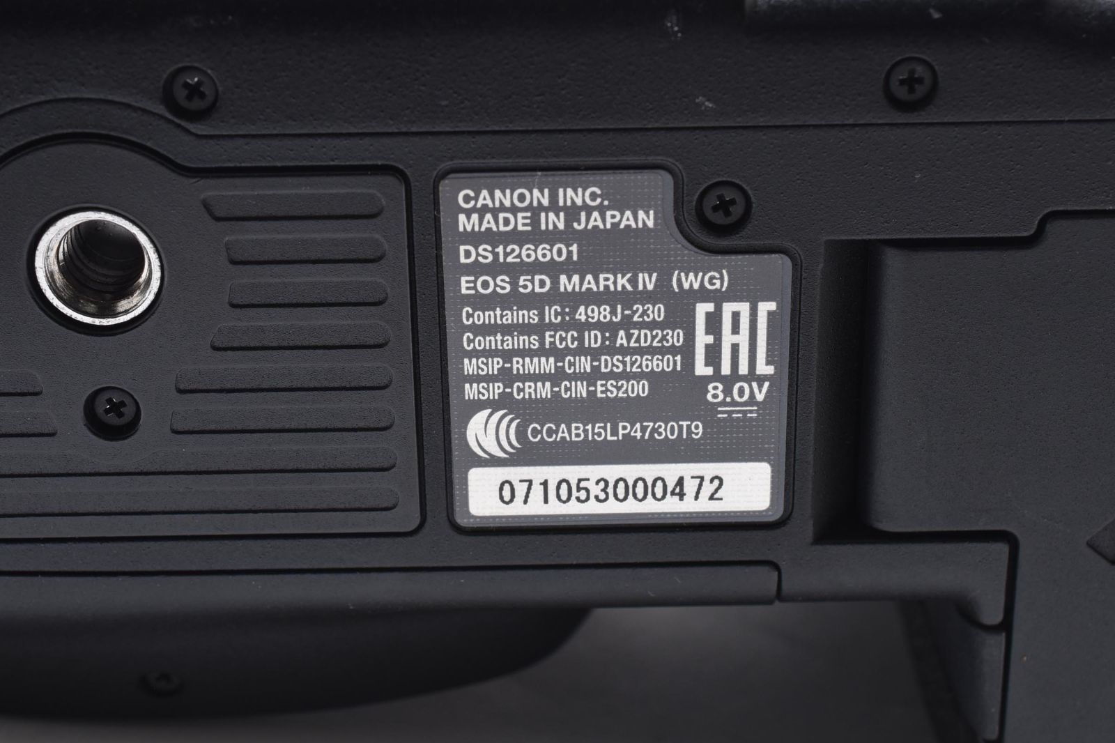 Canon EOS 5D Mark IV ボディ【良品】シャッター回数63,577回 #2724548 