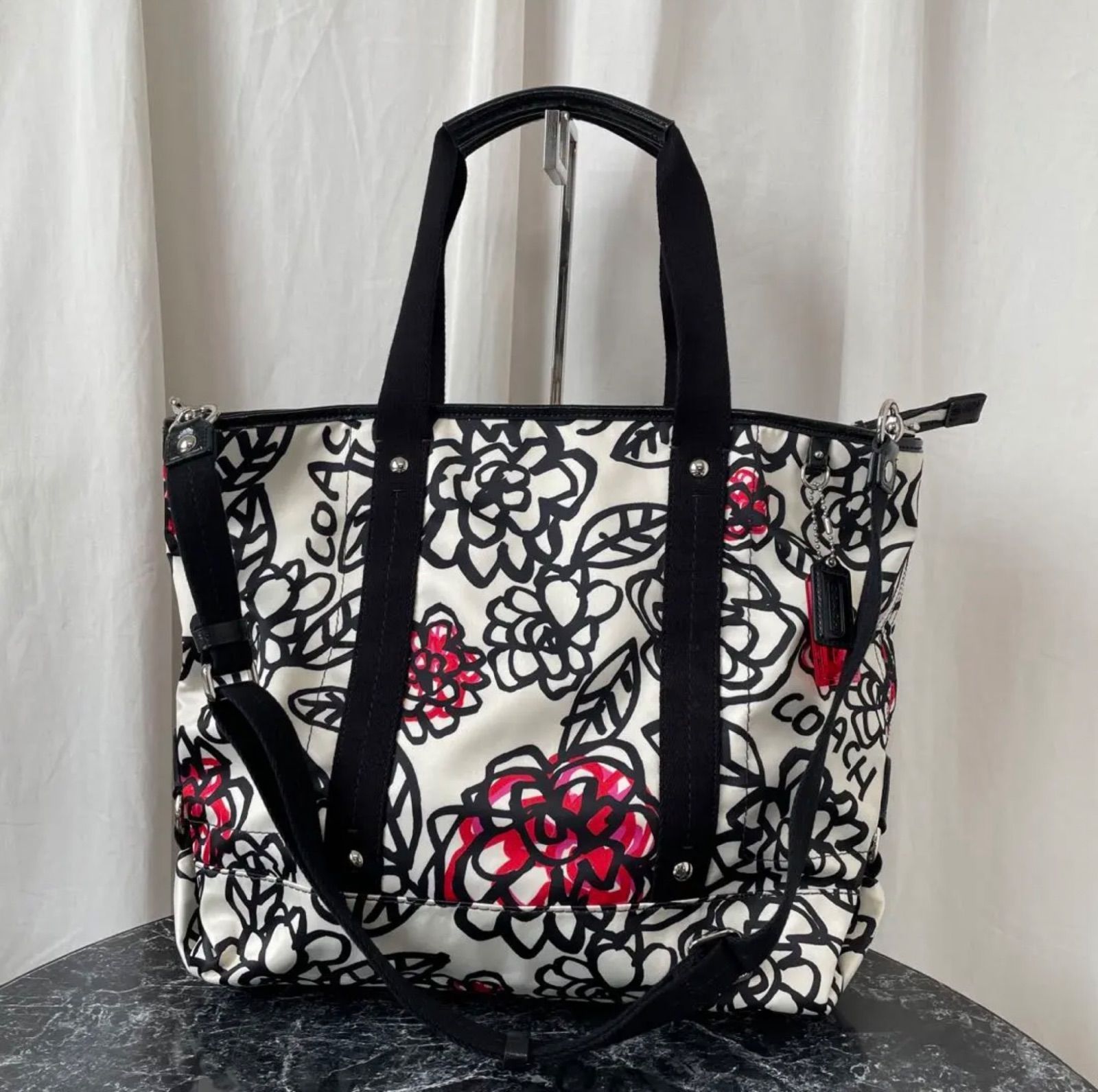 COACH コーチ トートバッグ ショルダーバッグ 花柄 2way - メルカリ