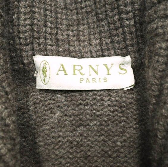 ARNYS PARIS アルニス イタリア製 ウールカシミヤ ショールカラーカーディガン 1113-343-1216 M Brown/Red ニット トップス【中古】【ARNYS PARIS】 ARNYS PARIS アルニス イタリア製 ウールカシミヤ ショールカラー