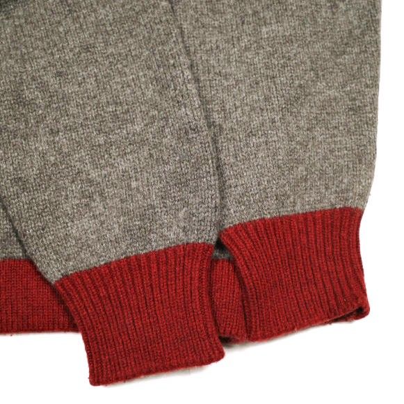 ARNYS PARIS アルニス イタリア製 ウールカシミヤ ショールカラーカーディガン 1113-343-1216 M Brown/Red ニット トップス【中古】【ARNYS PARIS】 ARNYS PARIS アルニス イタリア製 ウールカシミヤ ショールカラー