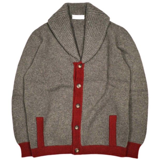 ARNYS PARIS アルニス イタリア製 ウールカシミヤ ショールカラーカーディガン 1113-343-1216 M Brown/Red ニット トップス【中古】【ARNYS PARIS】 ARNYS PARIS アルニス イタリア製 ウールカシミヤ ショールカラー