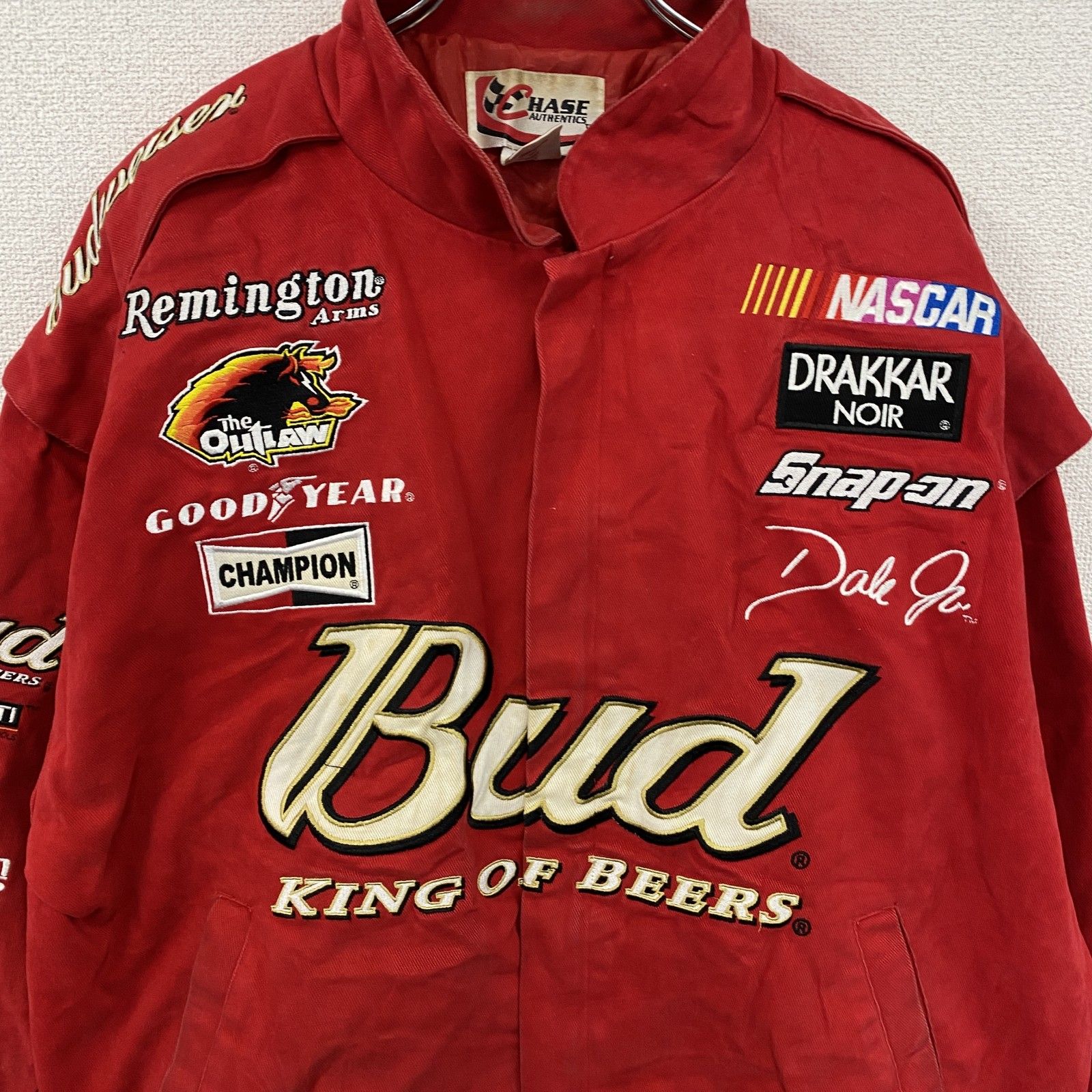 Budweiser Chase Ds Inc. 赤 Lサイズ CHASE Budweiser NASCAR チェイス バドワイザー 90s ヴィンテージ