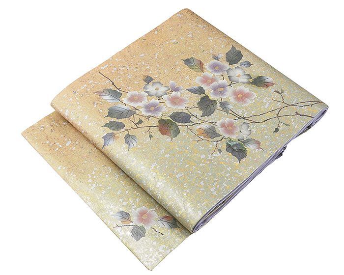 名古屋帯 正絹 椿 リサイクル 中古 九寸 カジュアル 着物 h4131 - メルカリ