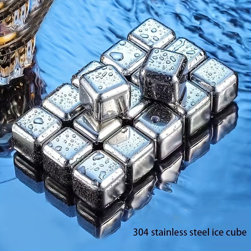 新品?未使用】2セット、304ステンレス製ウイスキーアイスストーン12個