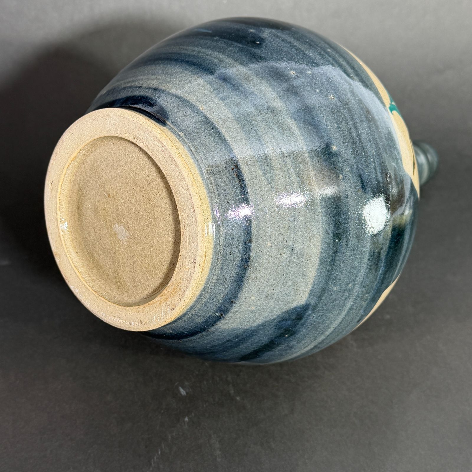 益子焼 花瓶 35センチ 花器 椿柄 鶴首 - メルカリ