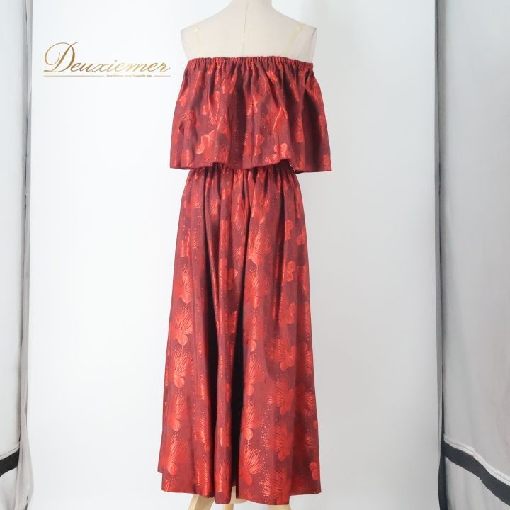 フラ ワンピース ドレス アロハスタンダード ダンス イベント 衣装