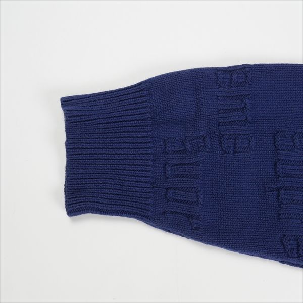 Size【L】 SUPREME シュプリーム 19AW Raised Logo Sweater Navy