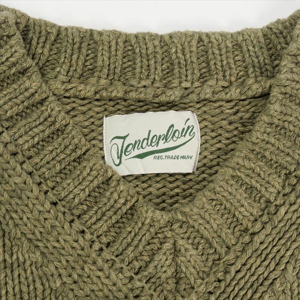 T*様 TENDERLOIN ニット オリーブ 19AW V-NECK COTT Size【L