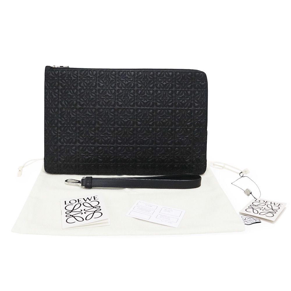 フォロー割　希少 ロエベ バッグ アナグラム DOUBLE FLAT POUCH 新品・未使用品】ロエベ LOEWE クラッチバッグ DOUBLE FLAT POUCH