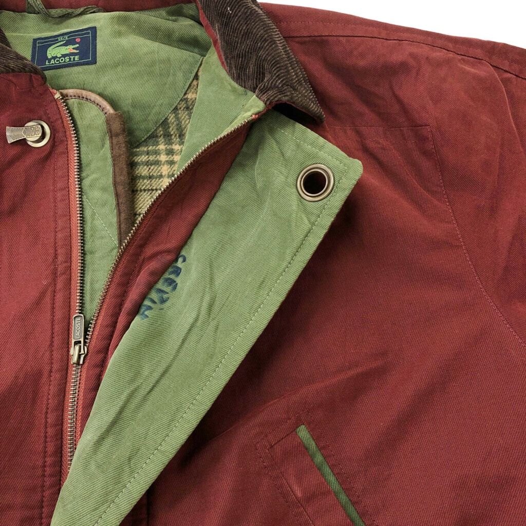 LACOSTE ラコステ ハンティングジャケット ワインレッド(メンズ 56)中古 古着 X2056 LACOSTE ラコステ ハンティングジャケット ワインレッド(メンズ 56