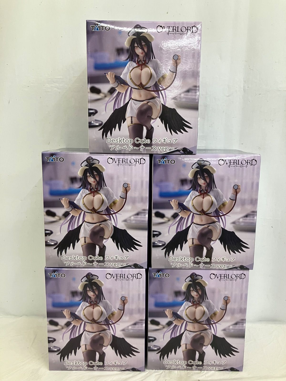 未開封 オーバーロード Desktop Cute アルベド ナース フィギュア 5個
