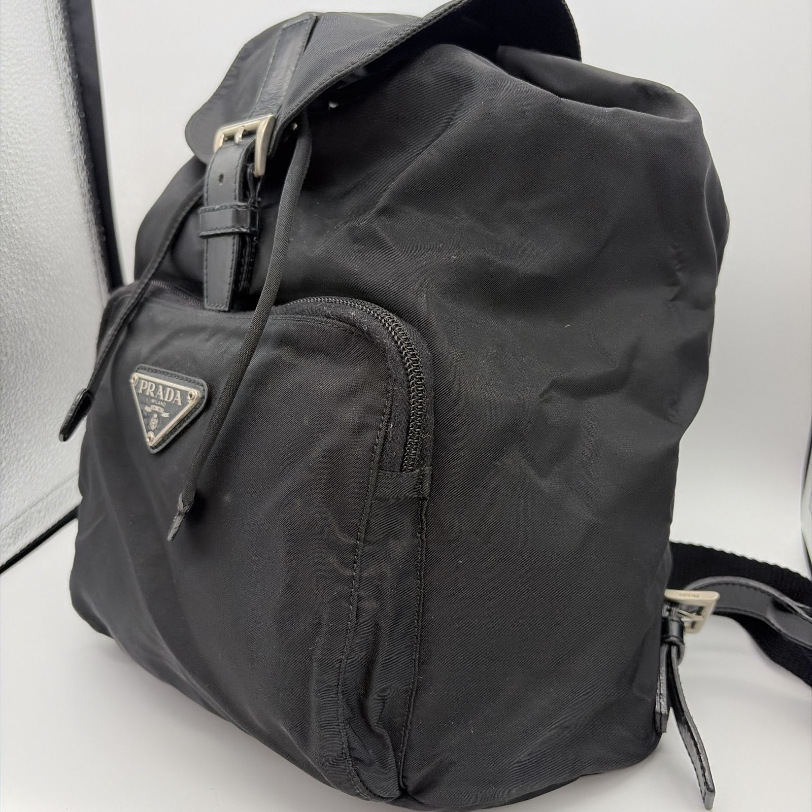 ⭐良品⭐ PRADA リュック バックパック 巾着型 三角ロゴプレート