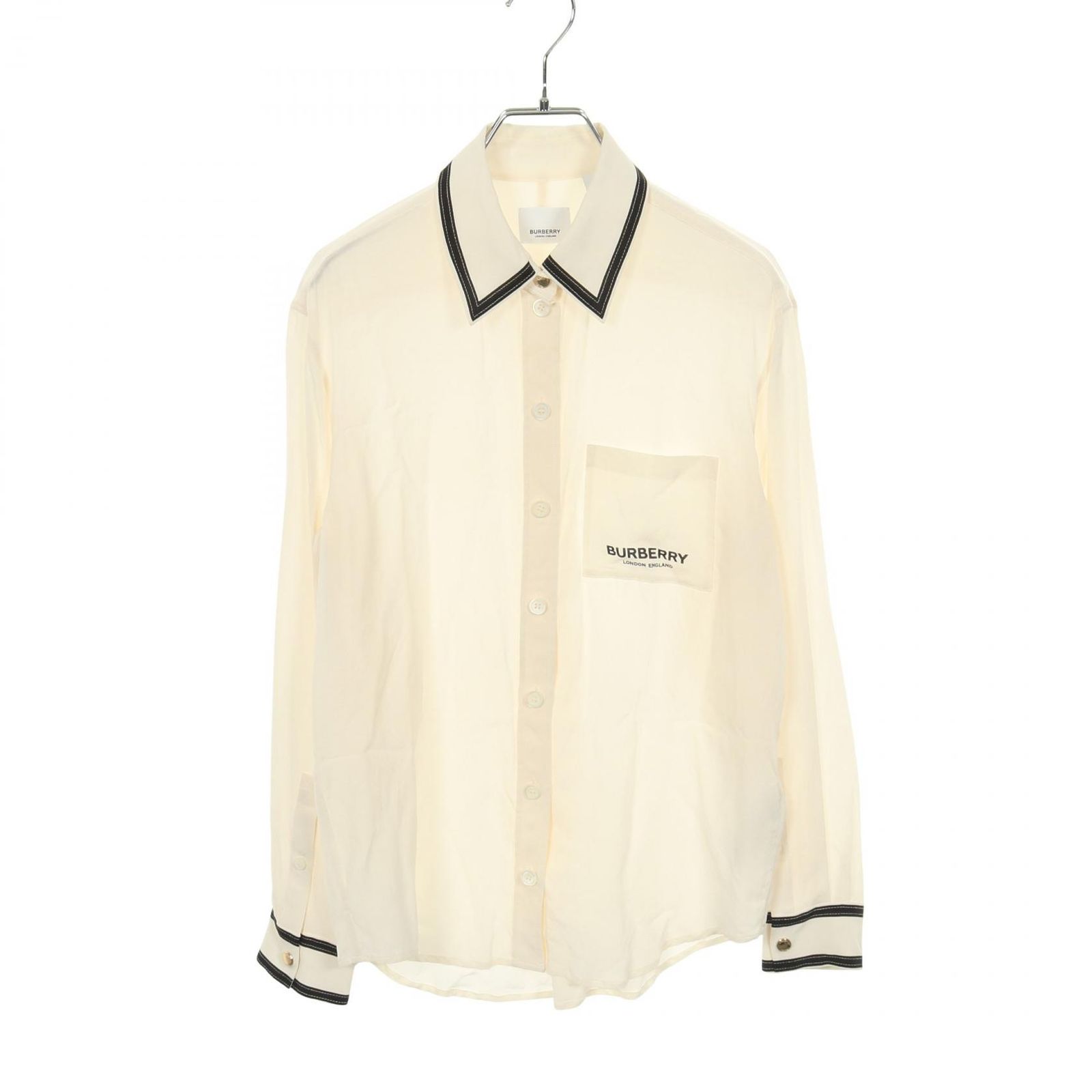 バーバリー BURBERRY ホースフェリープリント ロゴ シルク シャツ