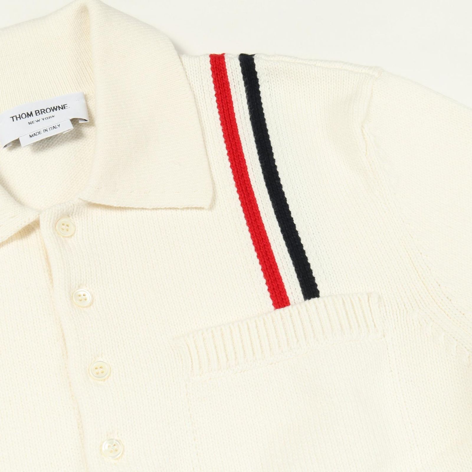 トムブラウン THOM BROWNE ポロシャツ ニット コットン ニット