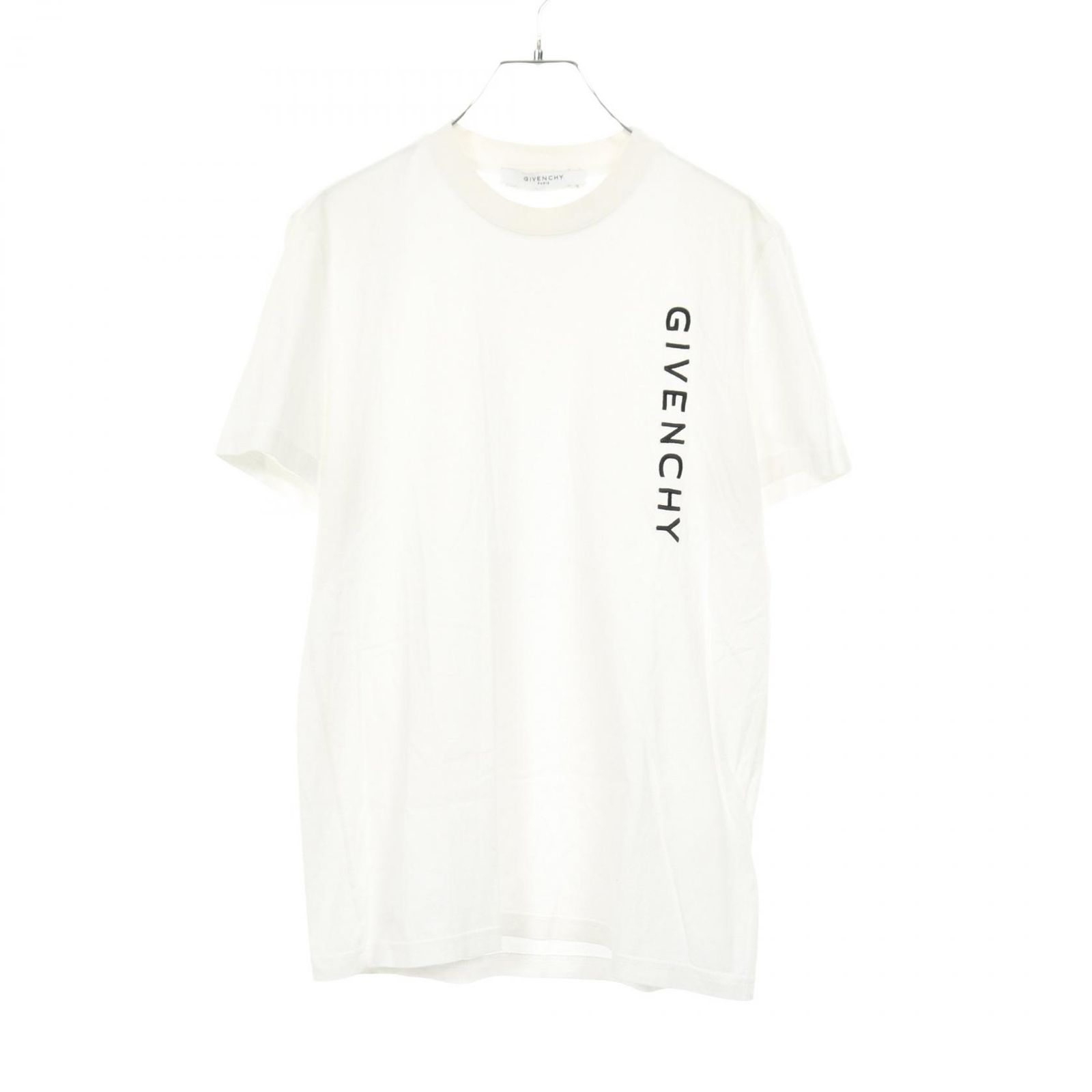 ジバンシィ GIVENCHY 半袖Tシャツ ホワイト コットン ロゴTシャツ 