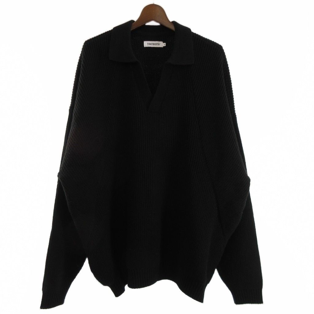 【新品未使用】TIGHTBOOTH SKIPPER SWEATER BLACK タイトブース TIGHTBOOTH TBPR 25AW SKIPPER SWEATER スキッパー