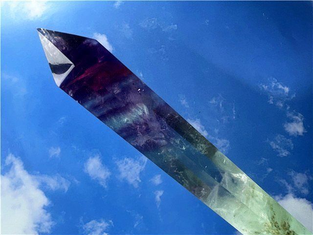 AAA級天然フローライト六角柱B87F2/91F16C - メルカリ フローライト