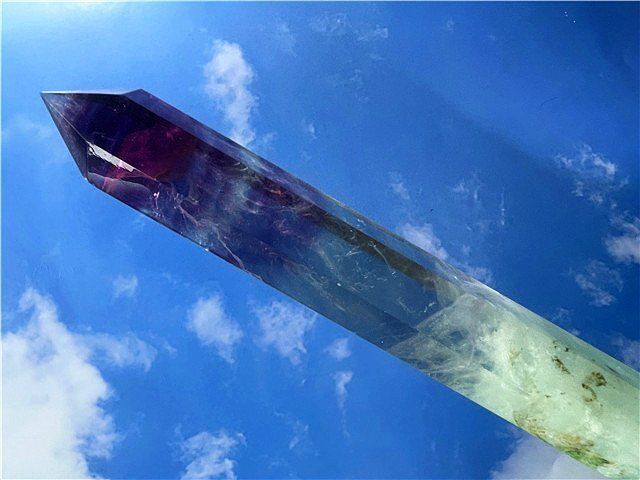 AAA級天然フローライト六角柱B87F2/91F16C - メルカリ フローライト
