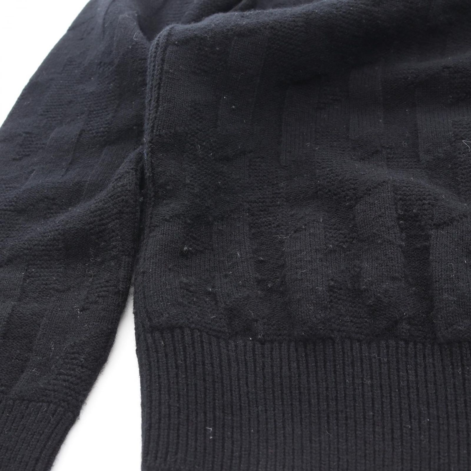 エルメス HERMES ニット Hモチーフ 4E2611D3 ブラック ウール H