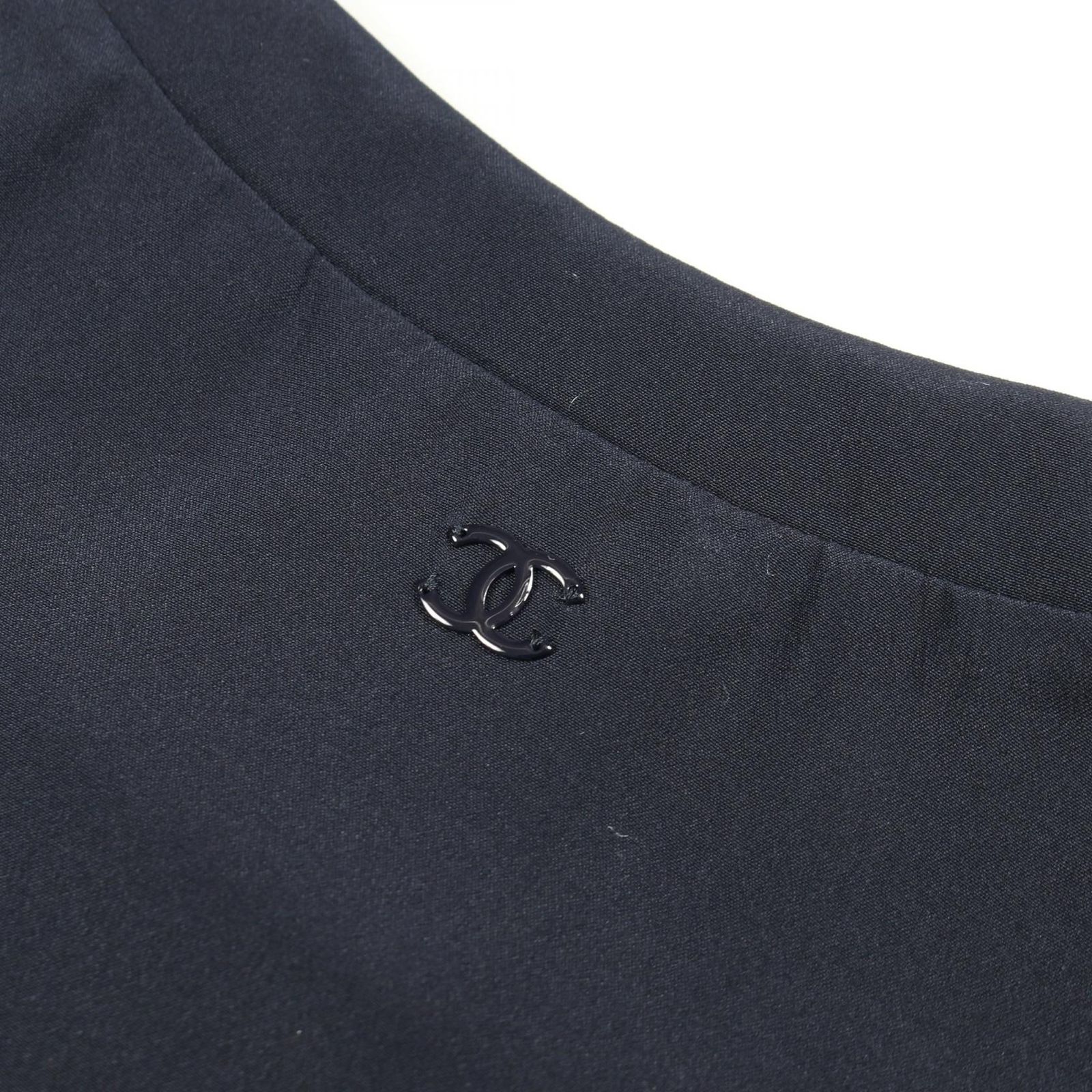 シャネル CHANEL カメリア ブラック シルク トップス レディース Used