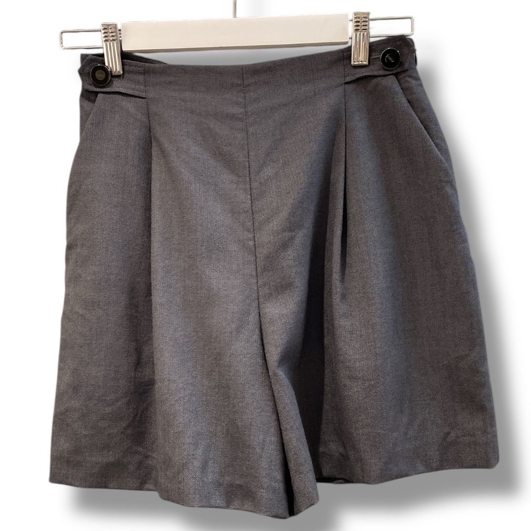 FOXEY フォクシー ウールシルクショートパンツ サイドジップ ショート