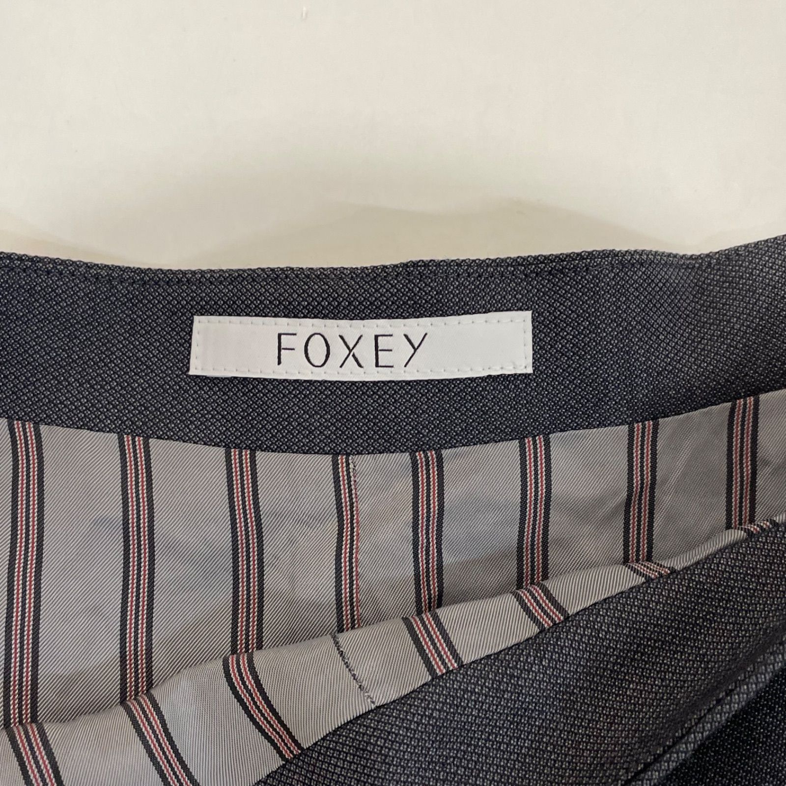 FOXEY フォクシー ウールシルクショートパンツ サイドジップ ショート