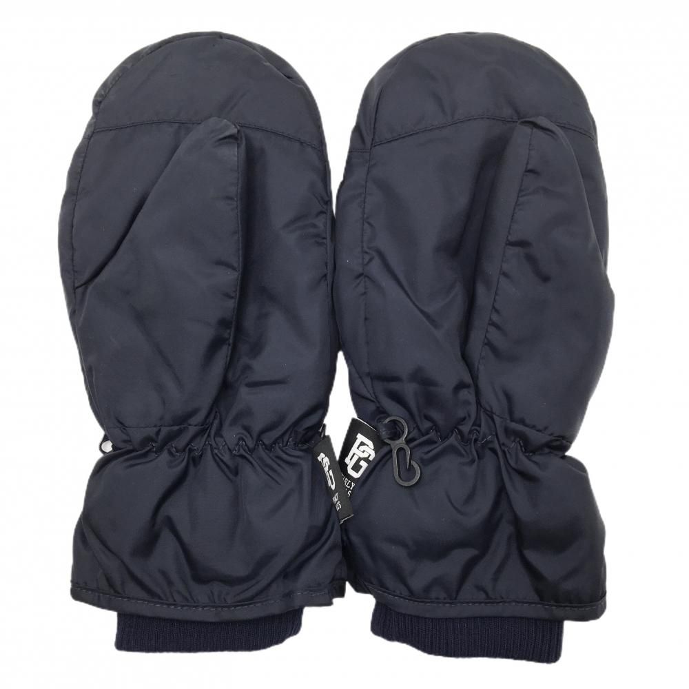 超美品】パーリーゲイツ 手袋 ネイビー×白 ミトングローブ 内側起毛