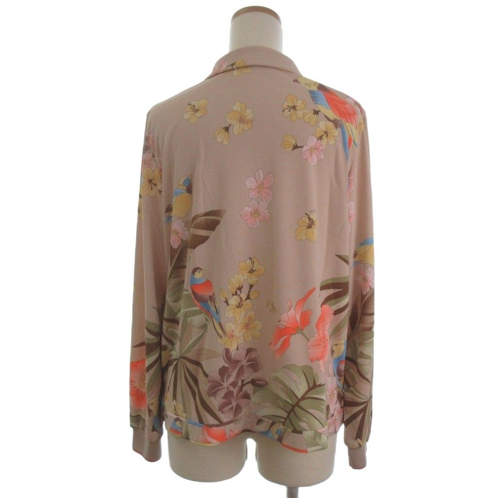 レオナールスポーツ LEONARD SPORT 美品 ポロシャツ 金ボタン 花柄