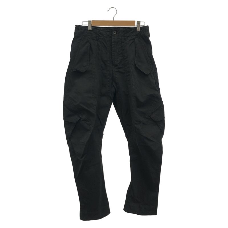 JULIUS 立体裁断　パンツ 中古】MA JULIUS '11年 日本製 立体裁断 カーゴパンツ ブラック size1