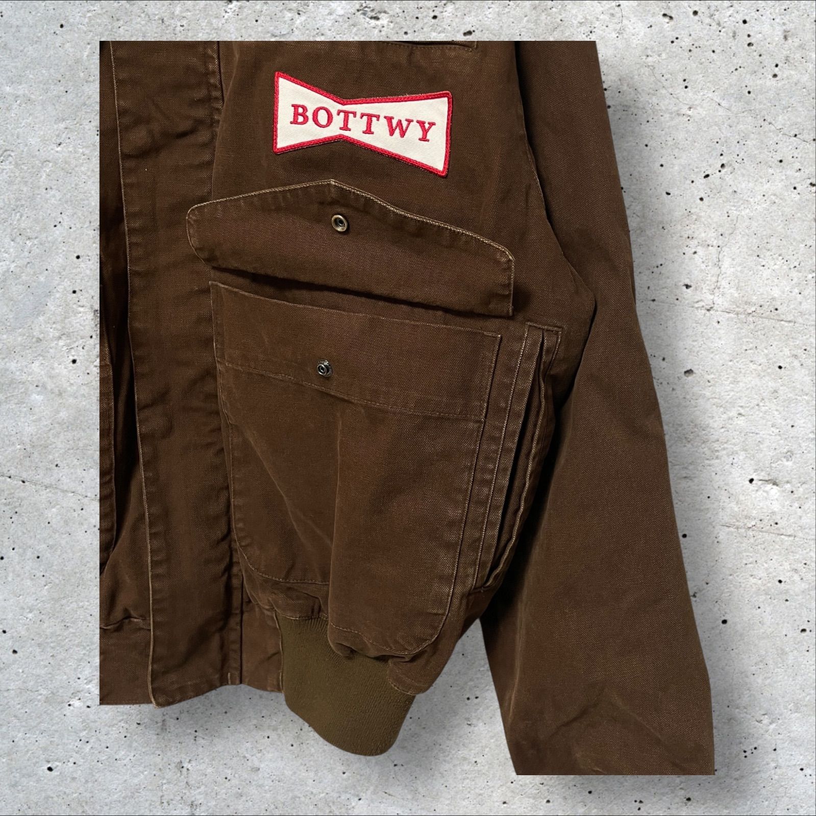 定価:48400円 BOTT × VERDY Ribbon Eyes Work Jacket 254BOTT06 Brown