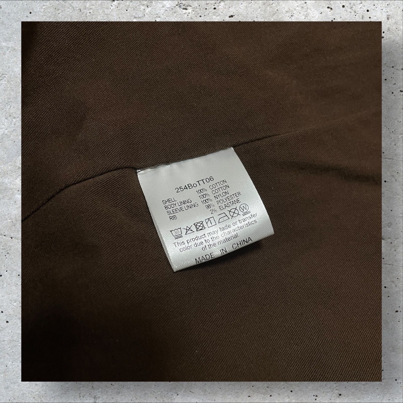 定価:48400円 BOTT × VERDY Ribbon Eyes Work Jacket 254BOTT06 Brown