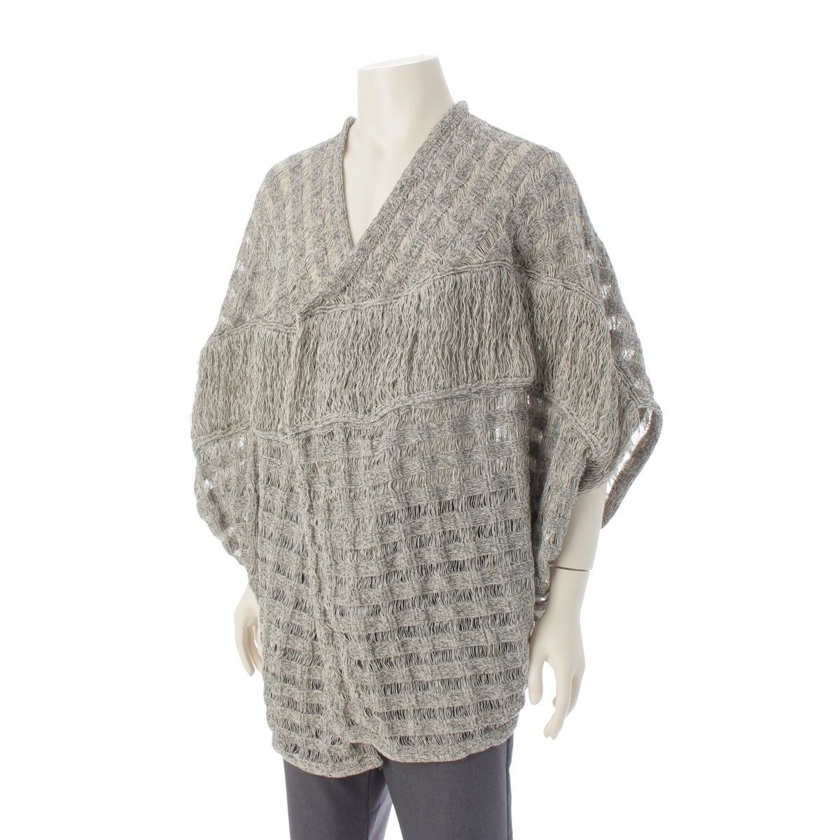 イッセイミヤケ 80s リネン ヤーン 筆タグ ドルマンスリーブ 変形