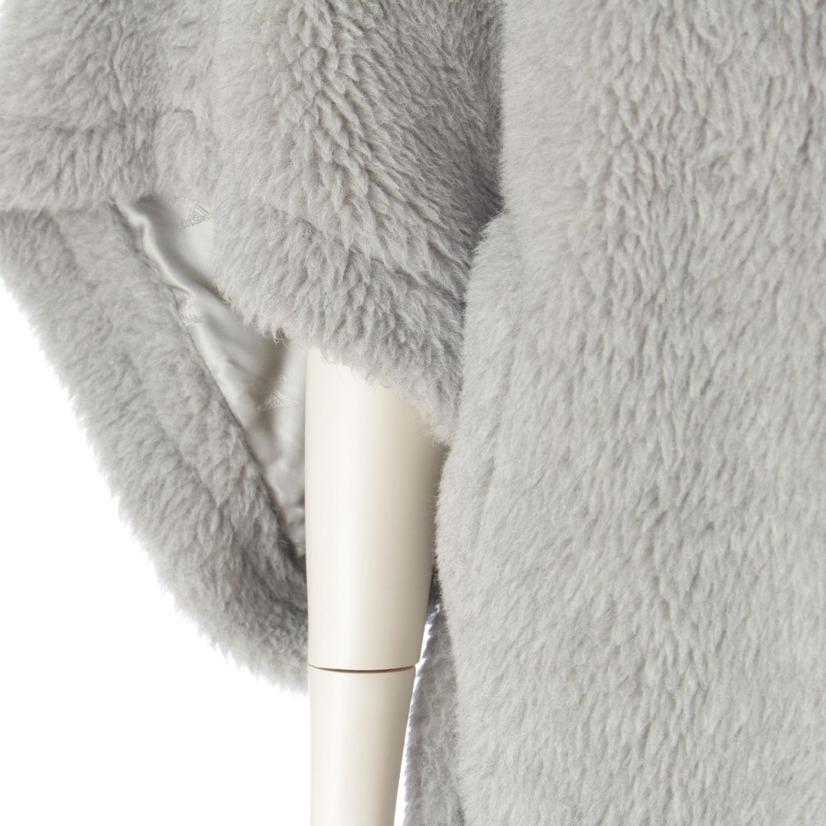 [美品]ボアポンチョ テディベア アルパカ混 シルク混 グレー 美品/22年製 Max Mara マックスマーラ 473608236 テディベア アルパカ