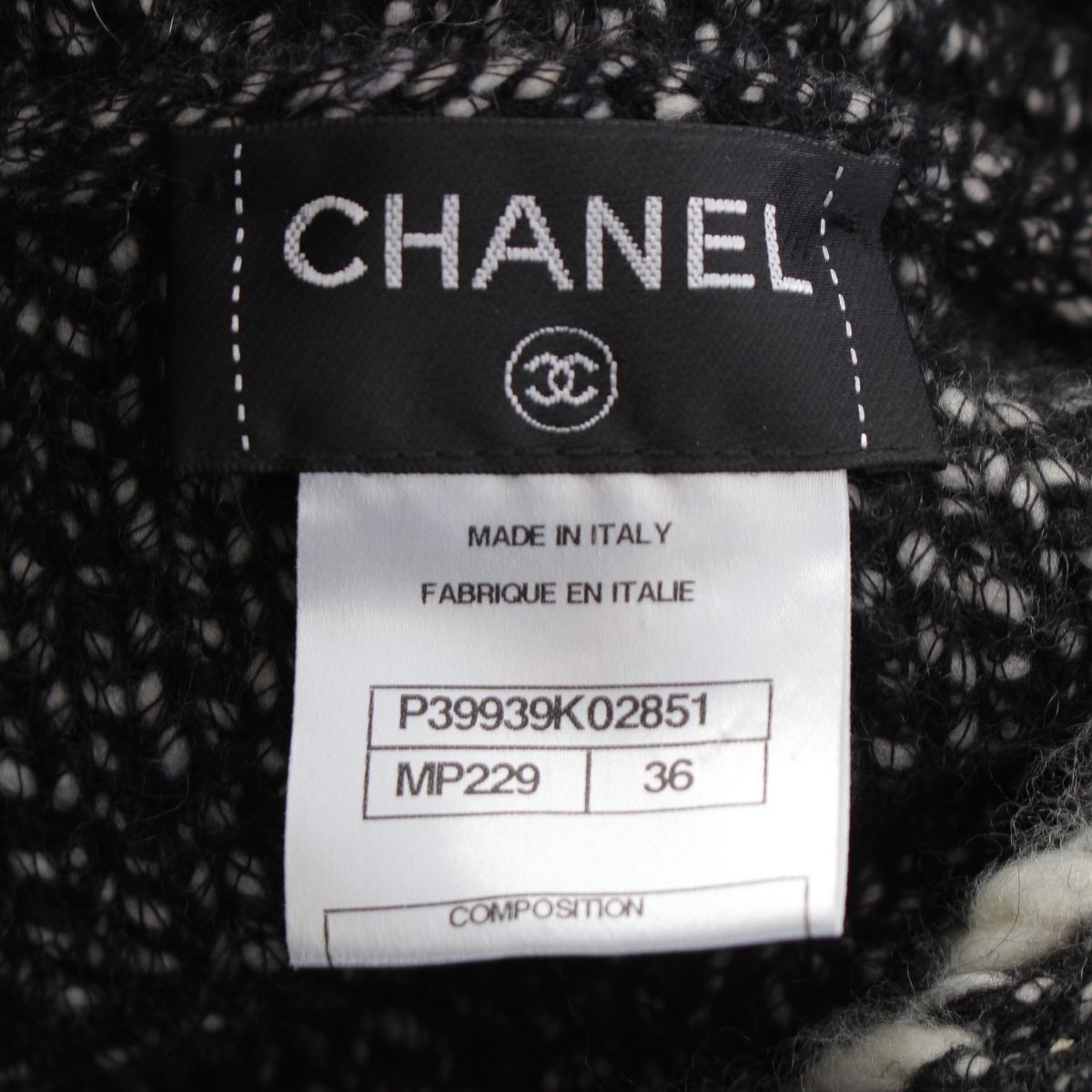 シャネル カシミヤ ウール ココマーク ファー ワンピース P39939  