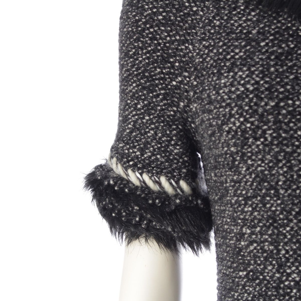 シャネル カシミヤ ウール ココマーク ファー ワンピース P39939  