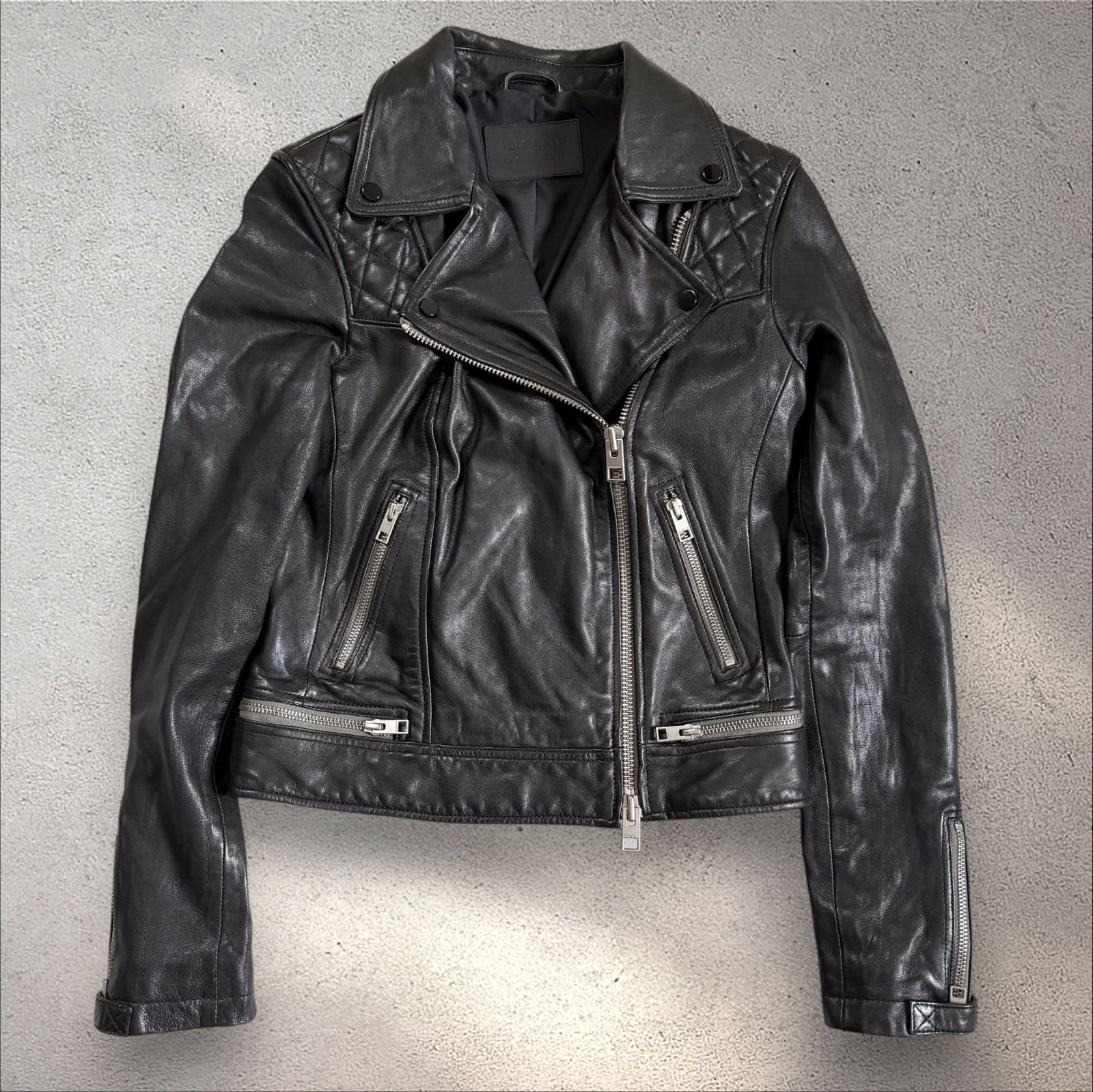 美品】オールセインツ Sサイズ コンロイ ライダース レザーバイカー