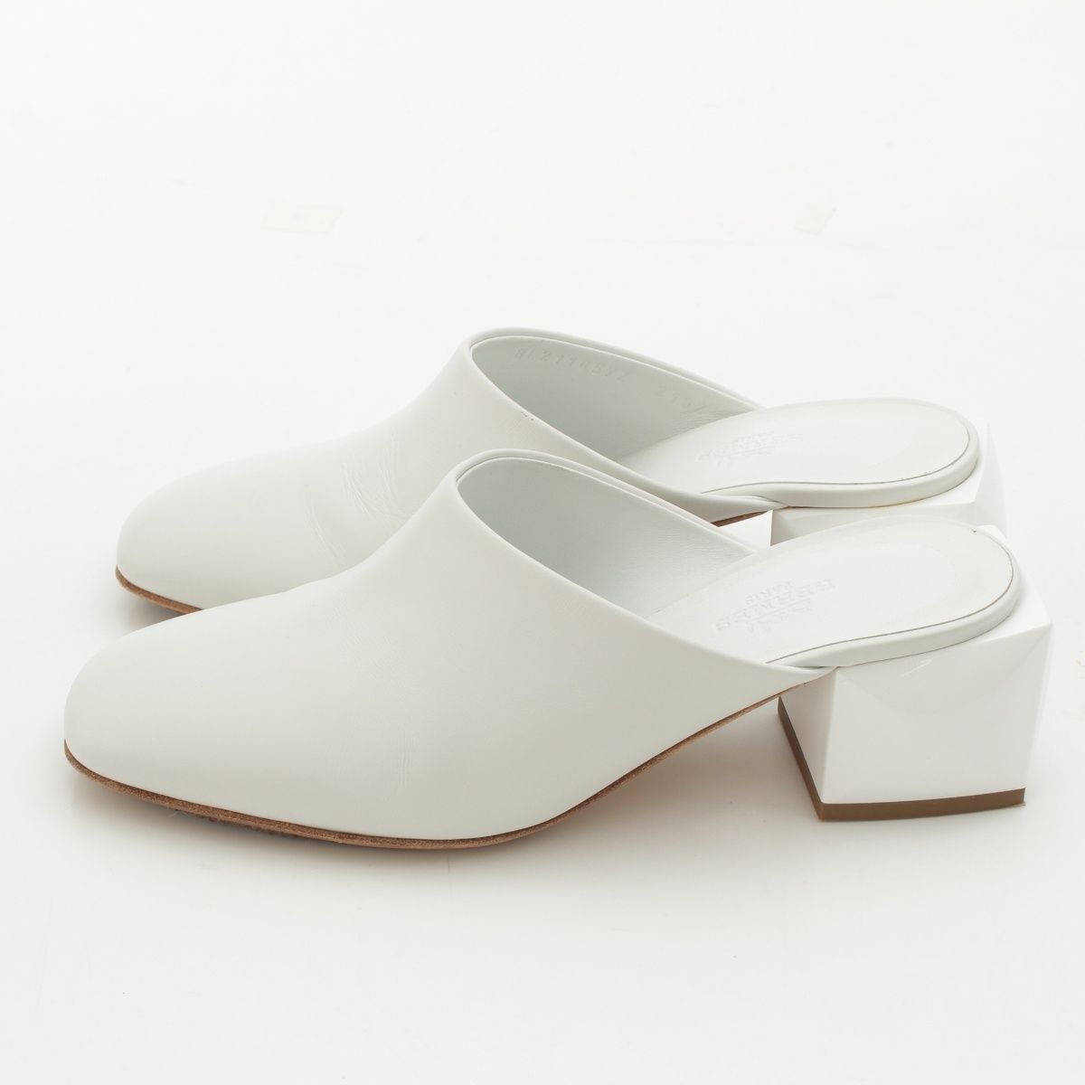 エルメスホワイト オープントゥ ミュール エルメスホワイト オープントゥ ミュール HERMES エルメス レディース