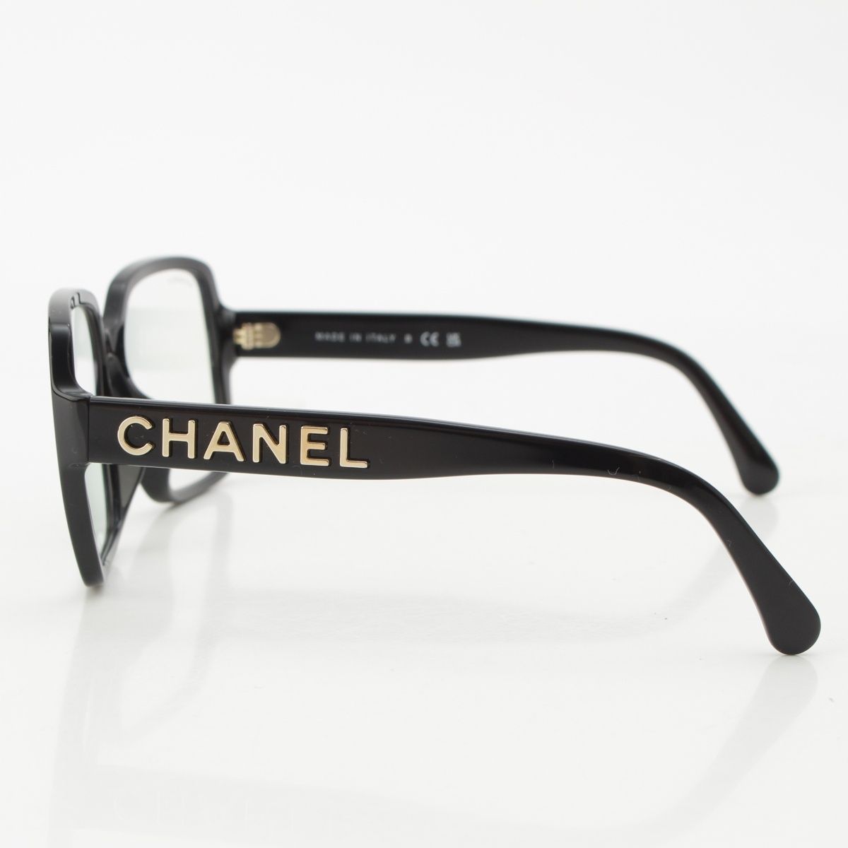 美品 CHANEL サングラス 5408-A ブラック ロゴ スクエア CHANEL