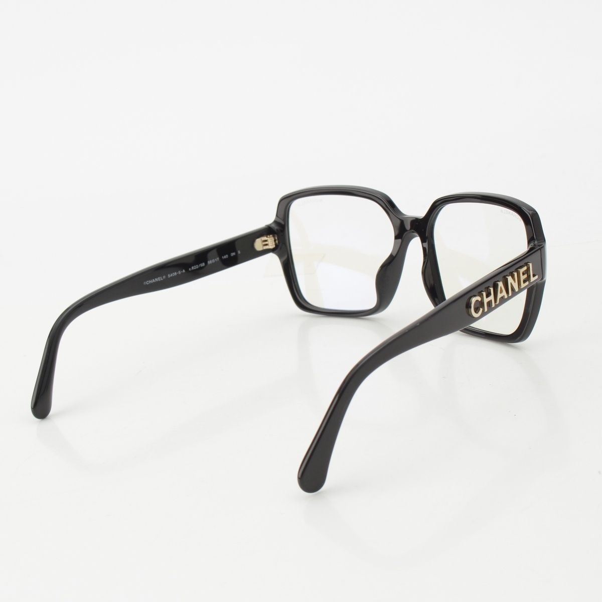 シャネル プラスチック サイドロゴ スクエアシェイプ サングラス 5408
