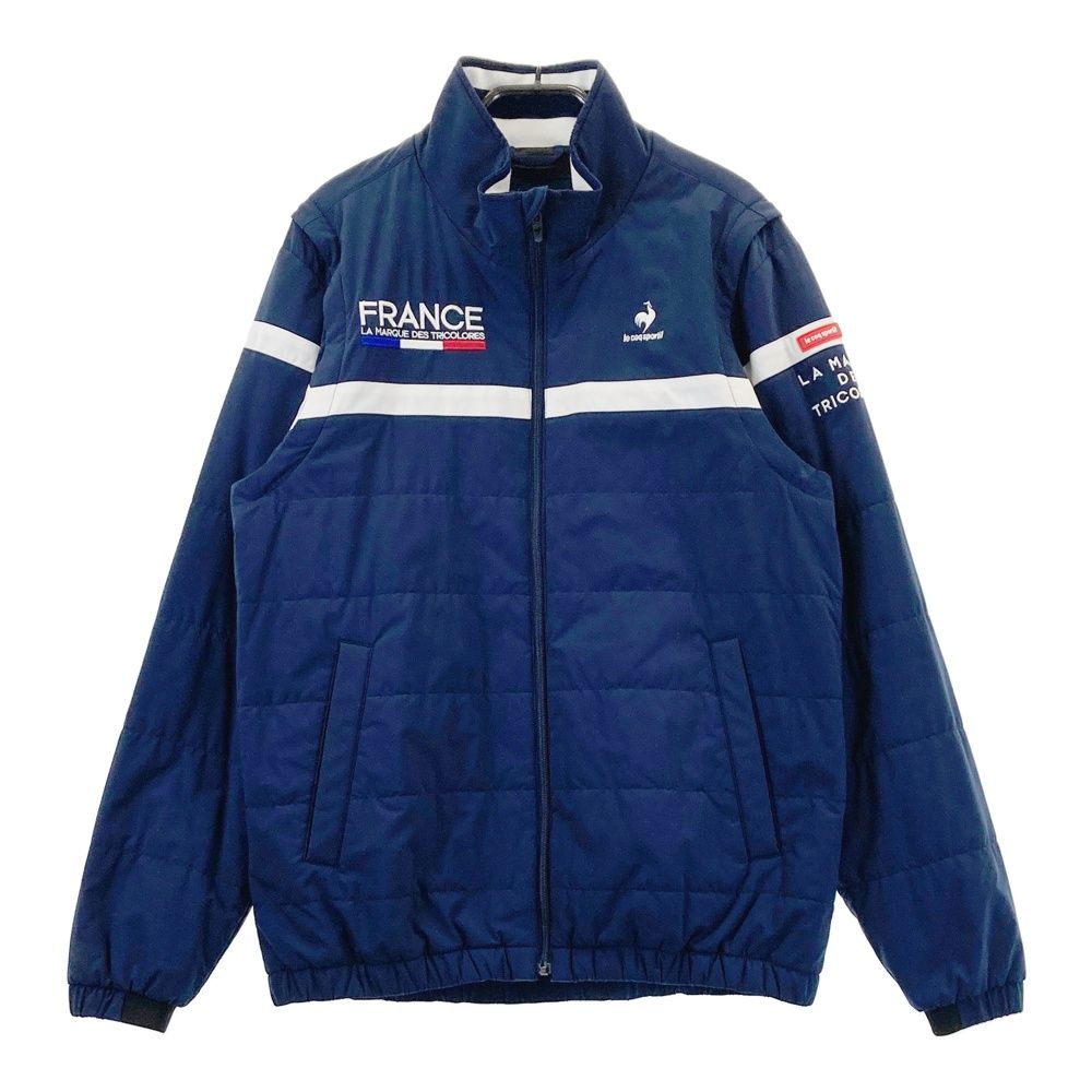 ルコックゴルフ◆ジップアップ 2way 中綿 ジャケット ネイビー Mサイズ サイズ：L LE COQ GOLF ルコックゴルフ 2WAY 中綿 ジップジャケット