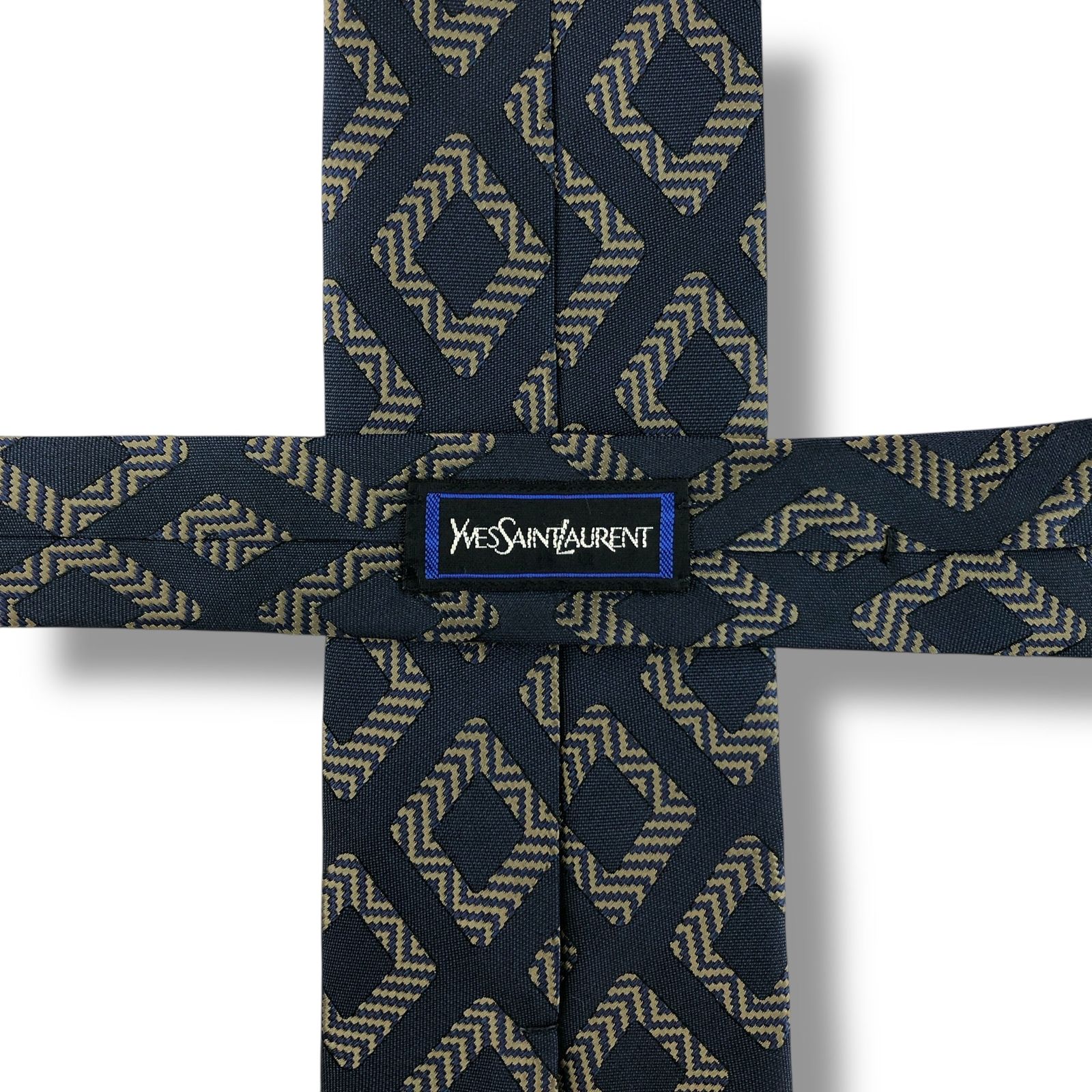 7883】良品！イブサンローラン ネクタイ ネイビー系 - メルカリ