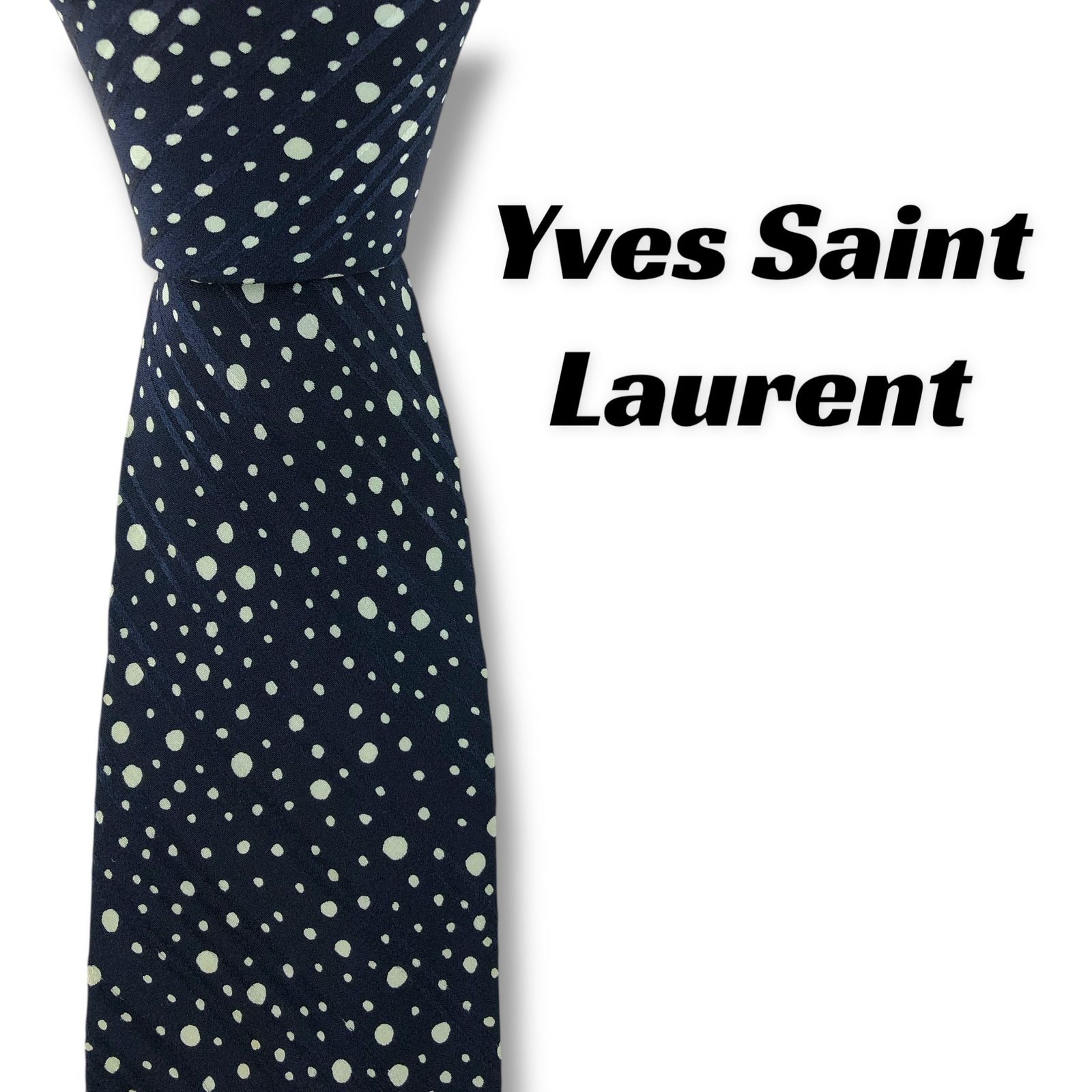 7899】良品！サンローラン ネクタイ ダークネイビー系 - メルカリ