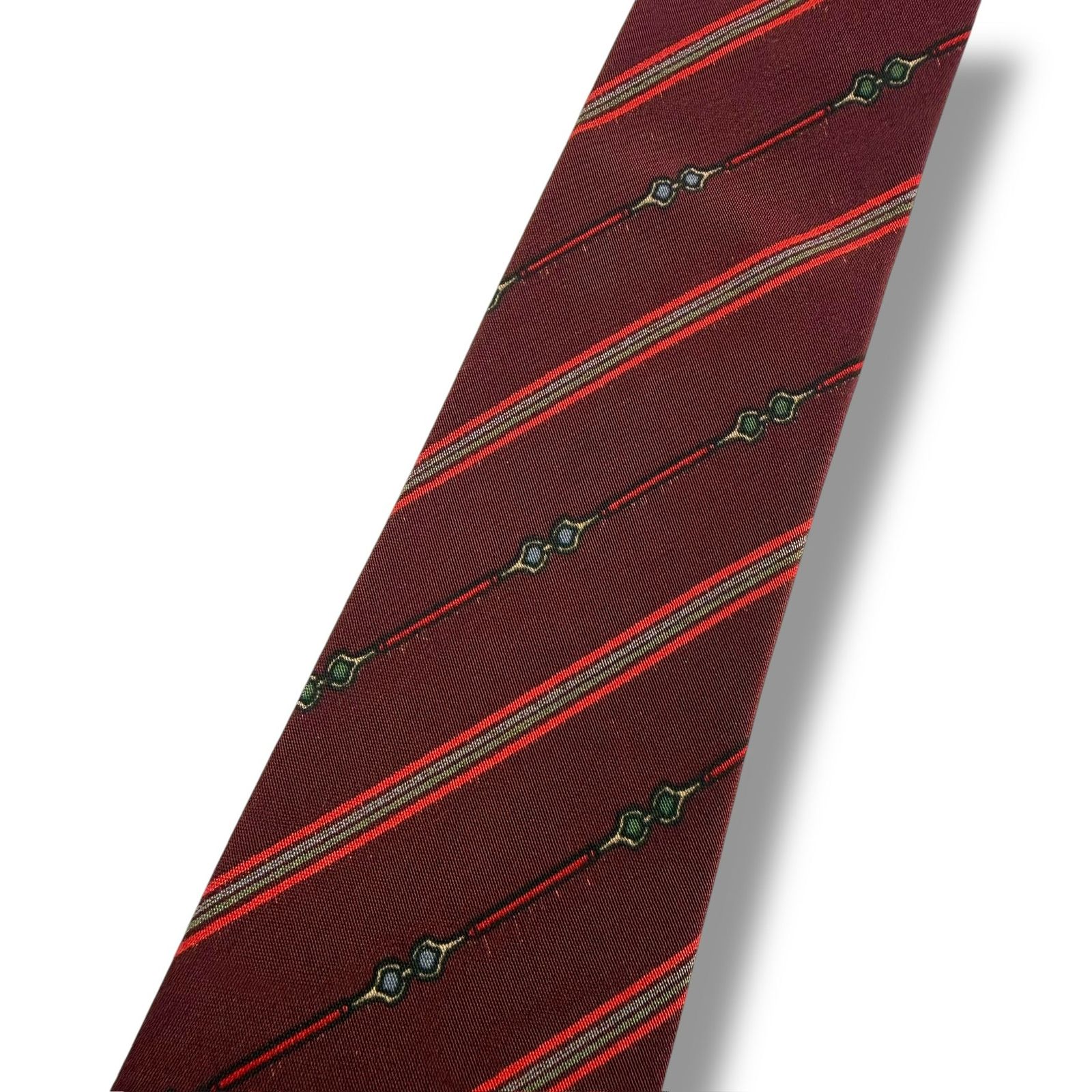 7913】良品！セリーヌ ネクタイ ボルドー系 - メルカリ