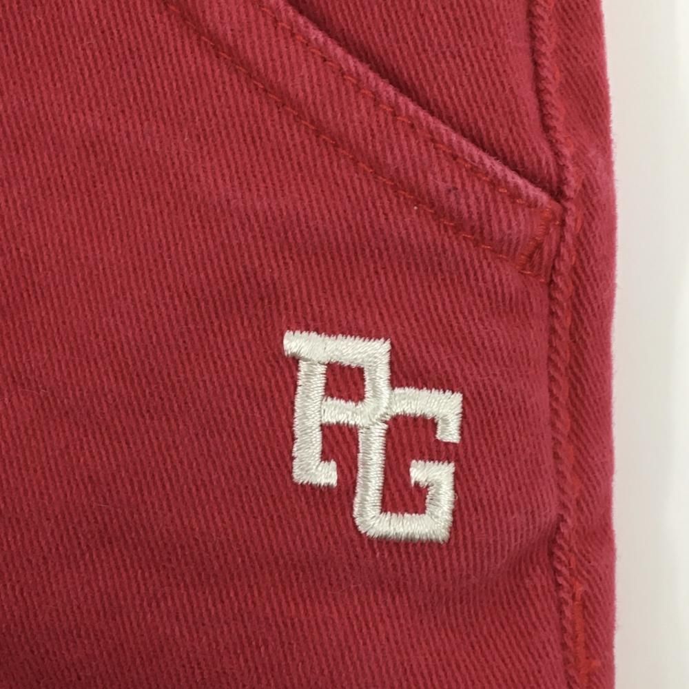 パーリーゲイツ スカート レッドピンク 無地 ロゴ刺しゅう レディース