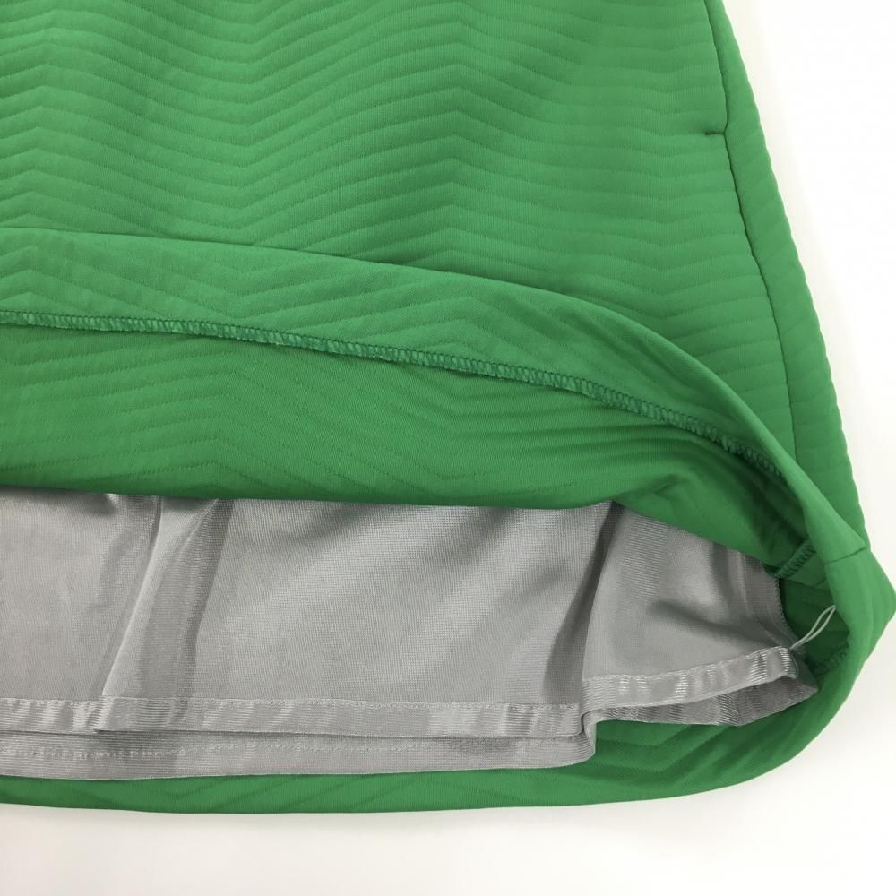 美品】ランバンスポール 中綿スカート グリーン×黒 キルティング風