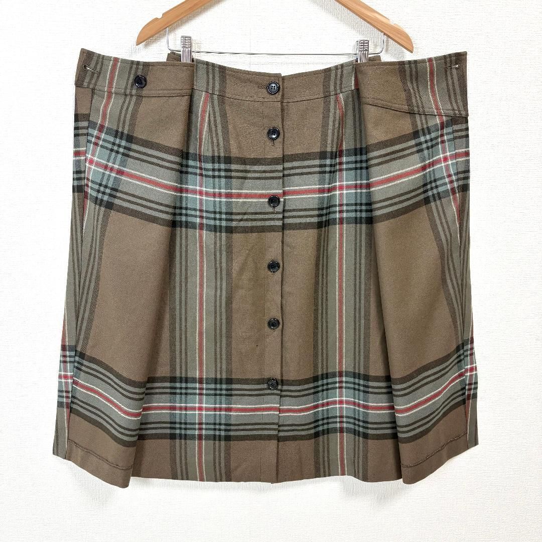 YORKLAND 2重レイヤードデザインウールスカート チェック 9AR - メルカリ