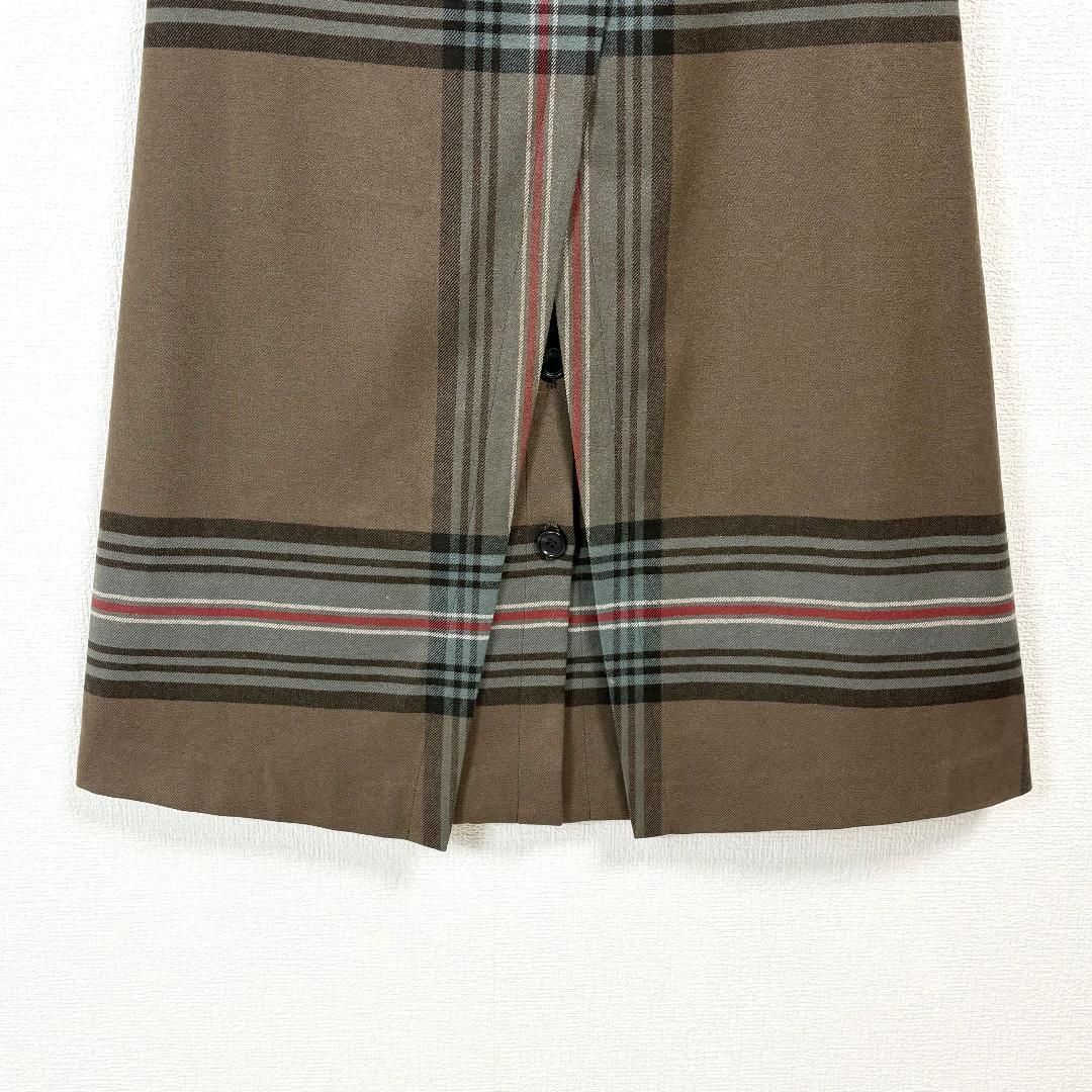 YORKLAND ロングスカート　チェック　9AR YORKLAND 2重レイヤードデザインウールスカート チェック 9AR - メルカリ