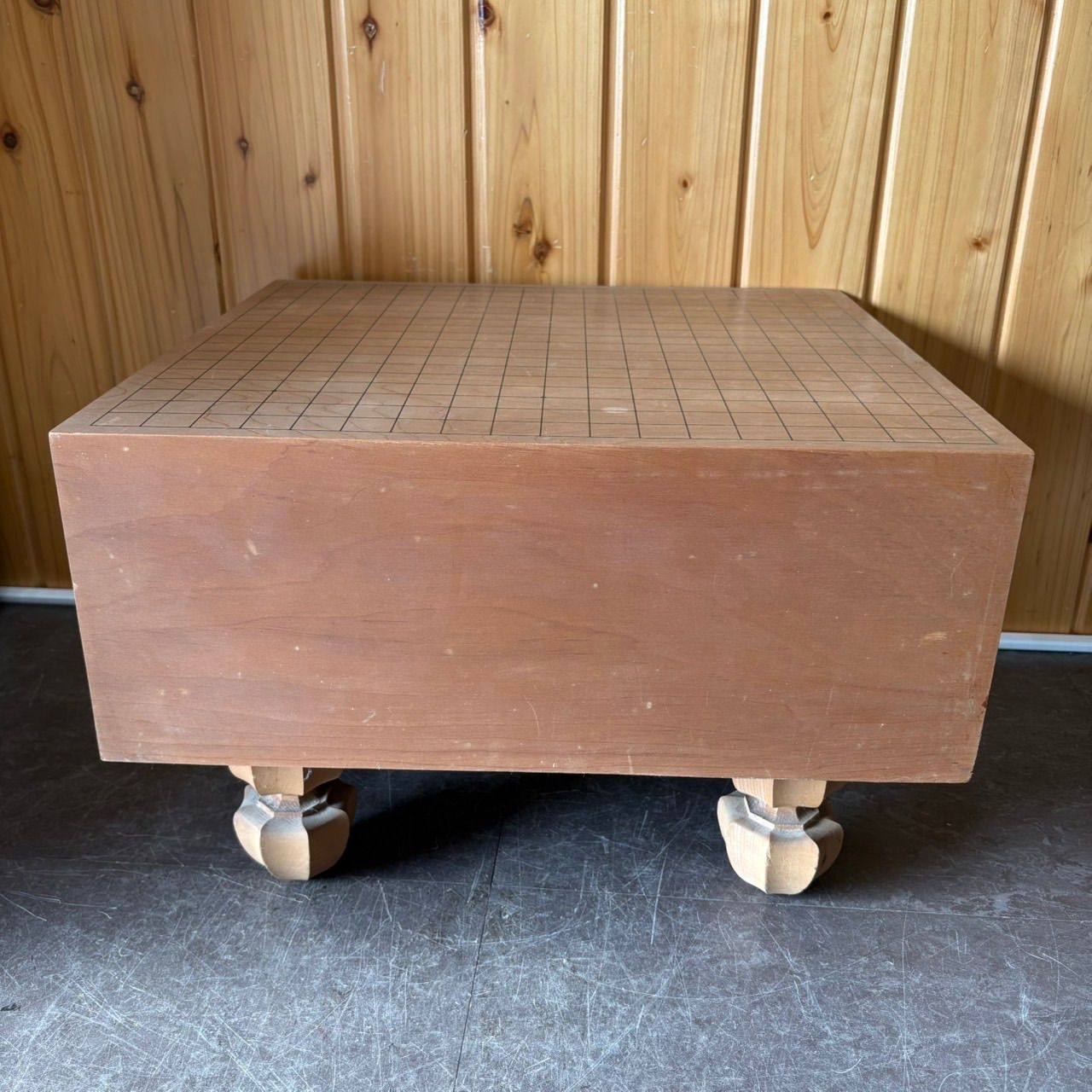 脚付囲碁盤 碁石セット】木製 碁盤 蛤 碁筒 昭和 - メルカリ