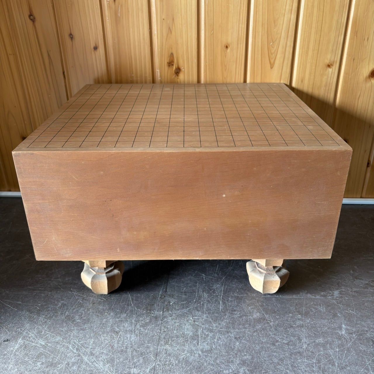 脚付囲碁盤 碁石セット】木製 碁盤 蛤 碁筒 昭和 - メルカリ