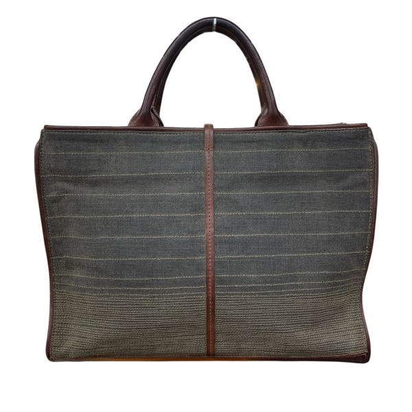 ゲンテン genten トートバッグ 帆布 ステッチ A4収納可 ダークブラウン